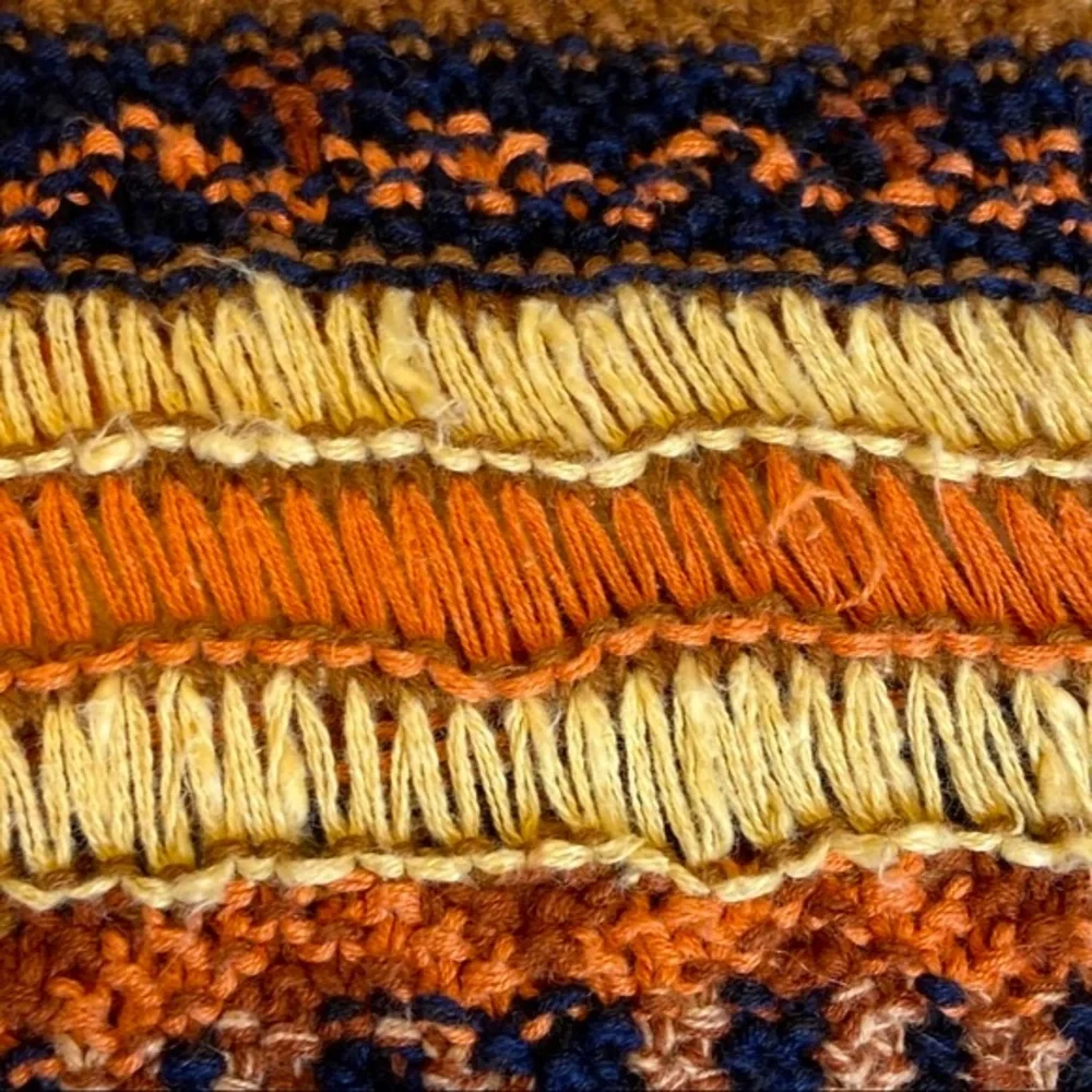 Casual Corner Sweater Women’s L Vintage Brown Striped Hand Knit Limited Edition - Picture 11 of 11